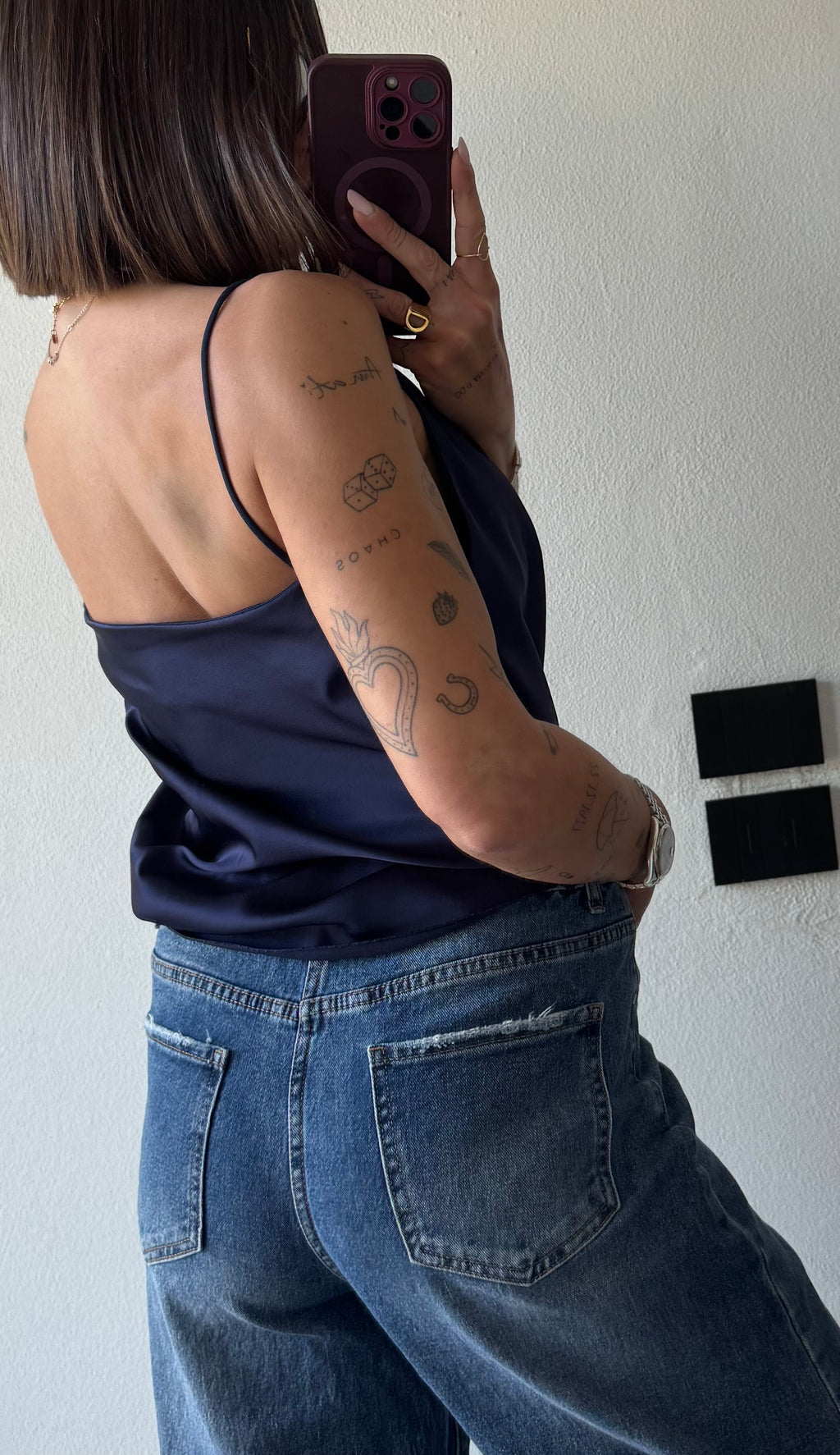 Canotta satin