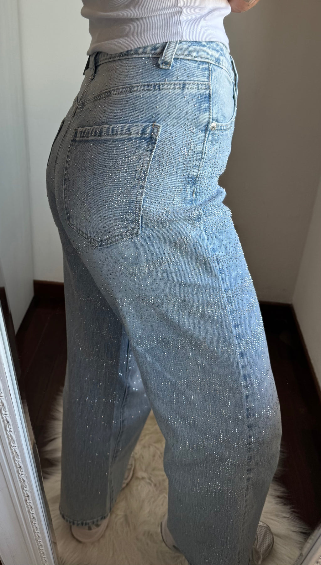 Jeans regular fit strass