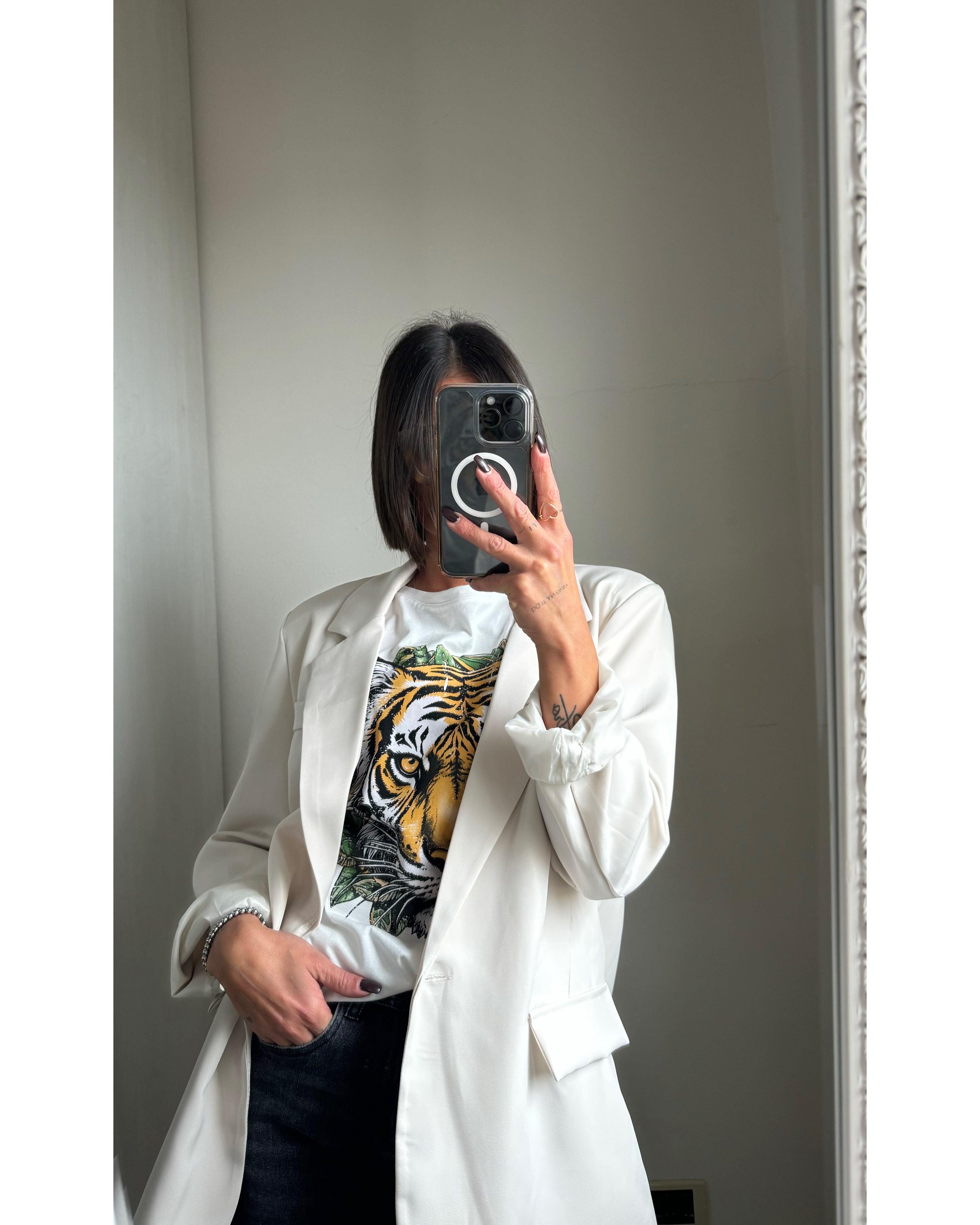 Blazer oversize cream