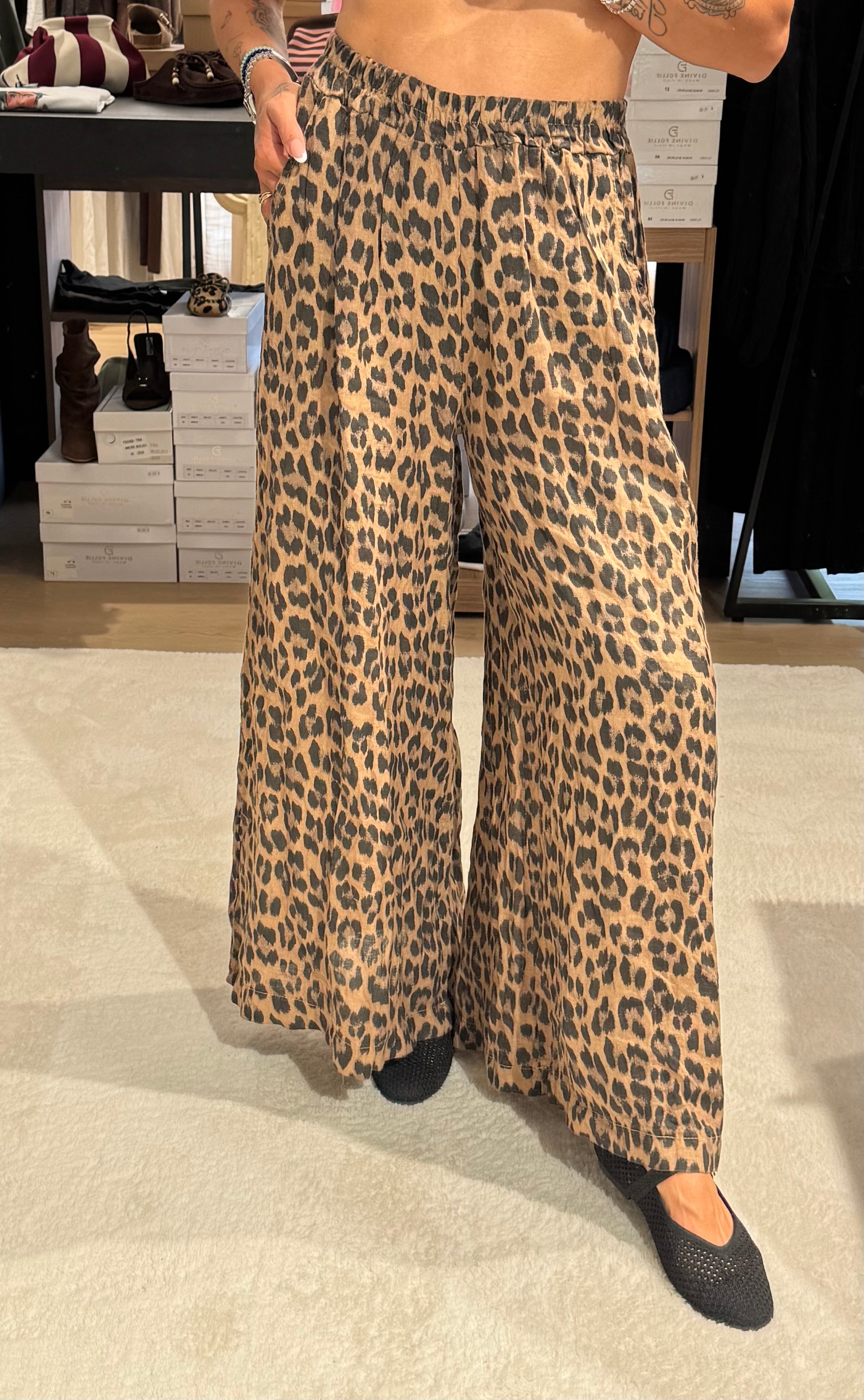 Pantalone macula in lino
