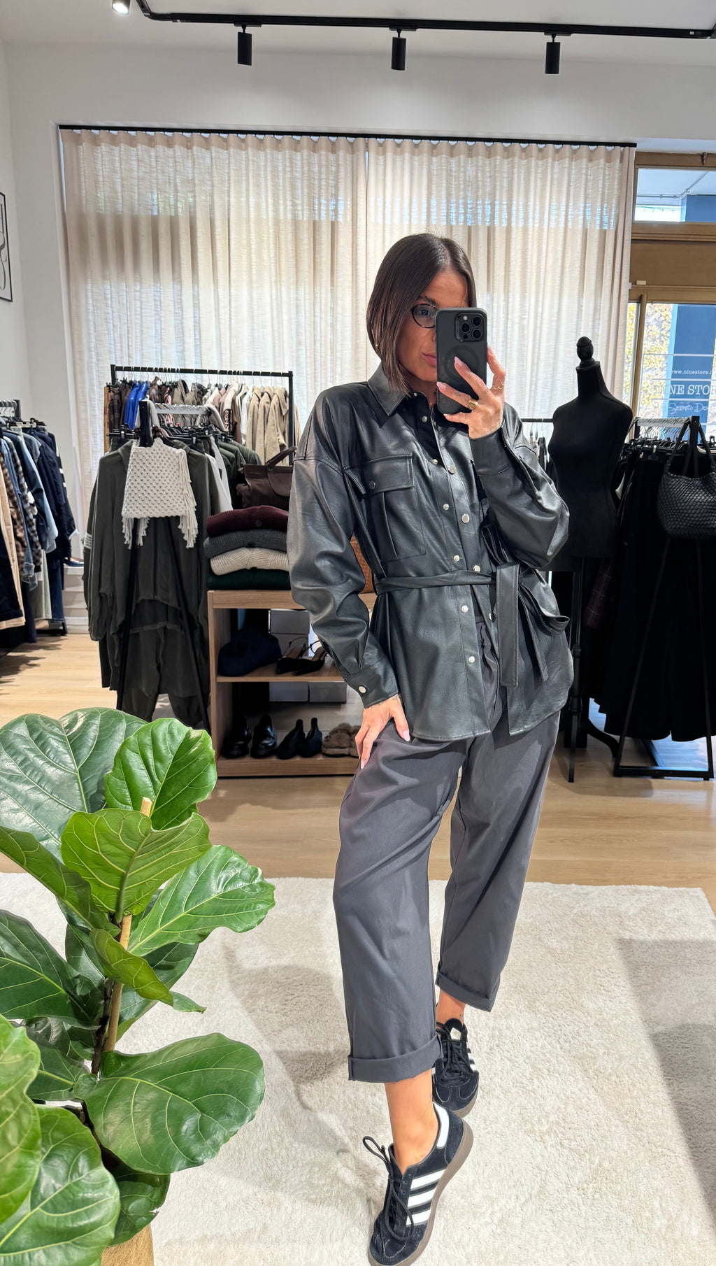 Giacca a camicia in ecopelle YOU DECIDE