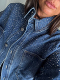 Giacca a camicia glitter