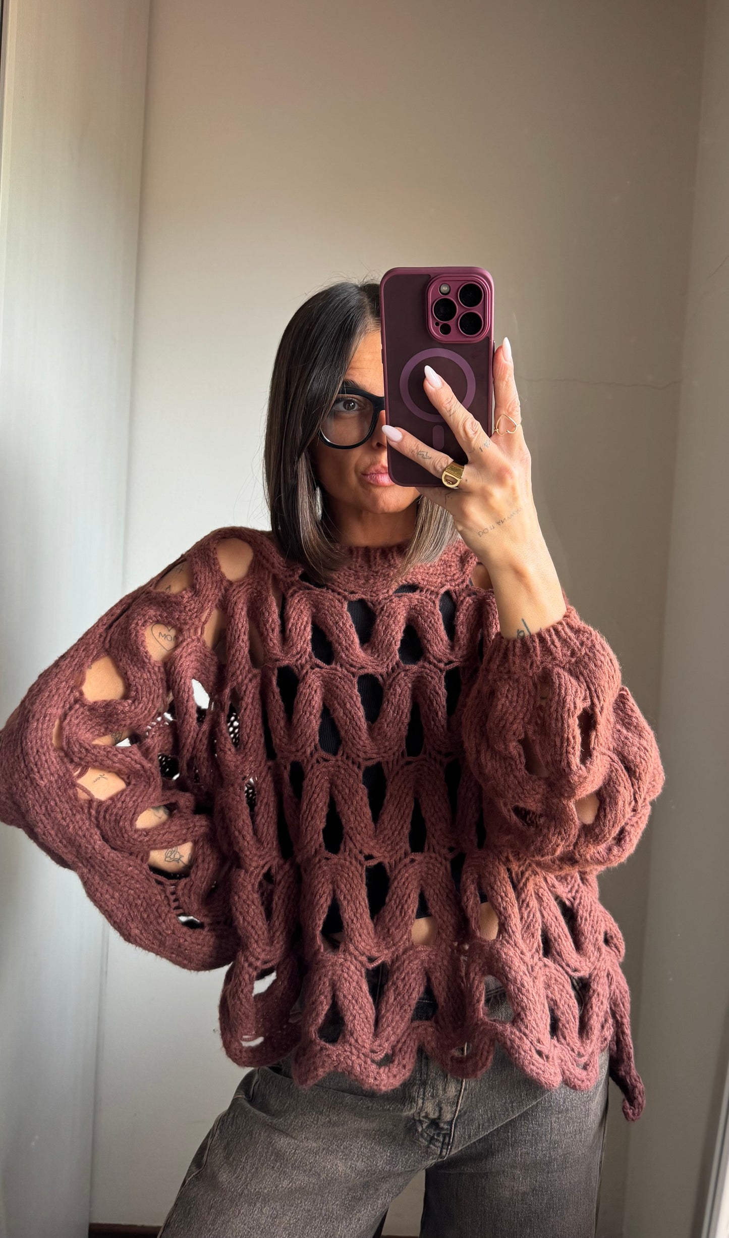 Pullover traforato Altamira