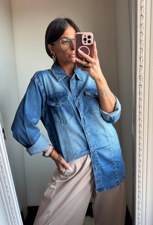 Camicia denim over