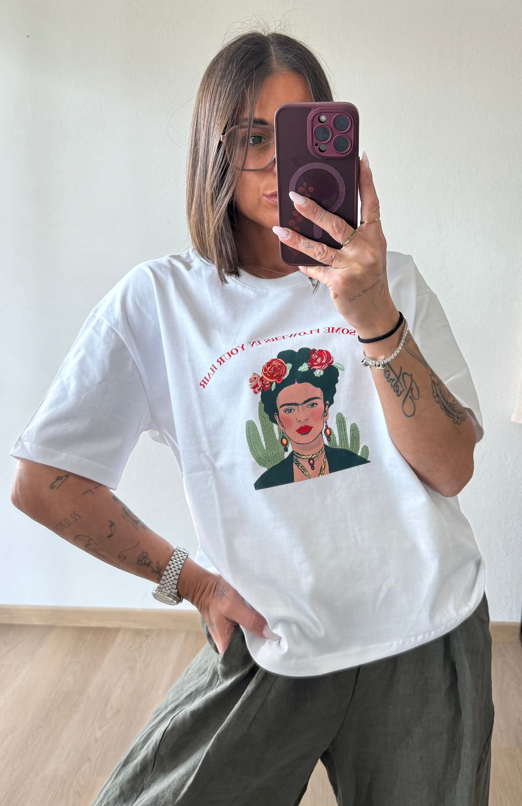 T-shirt WEAR SOME FLOWERS Lumina