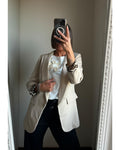 Blazer beige interno animalier