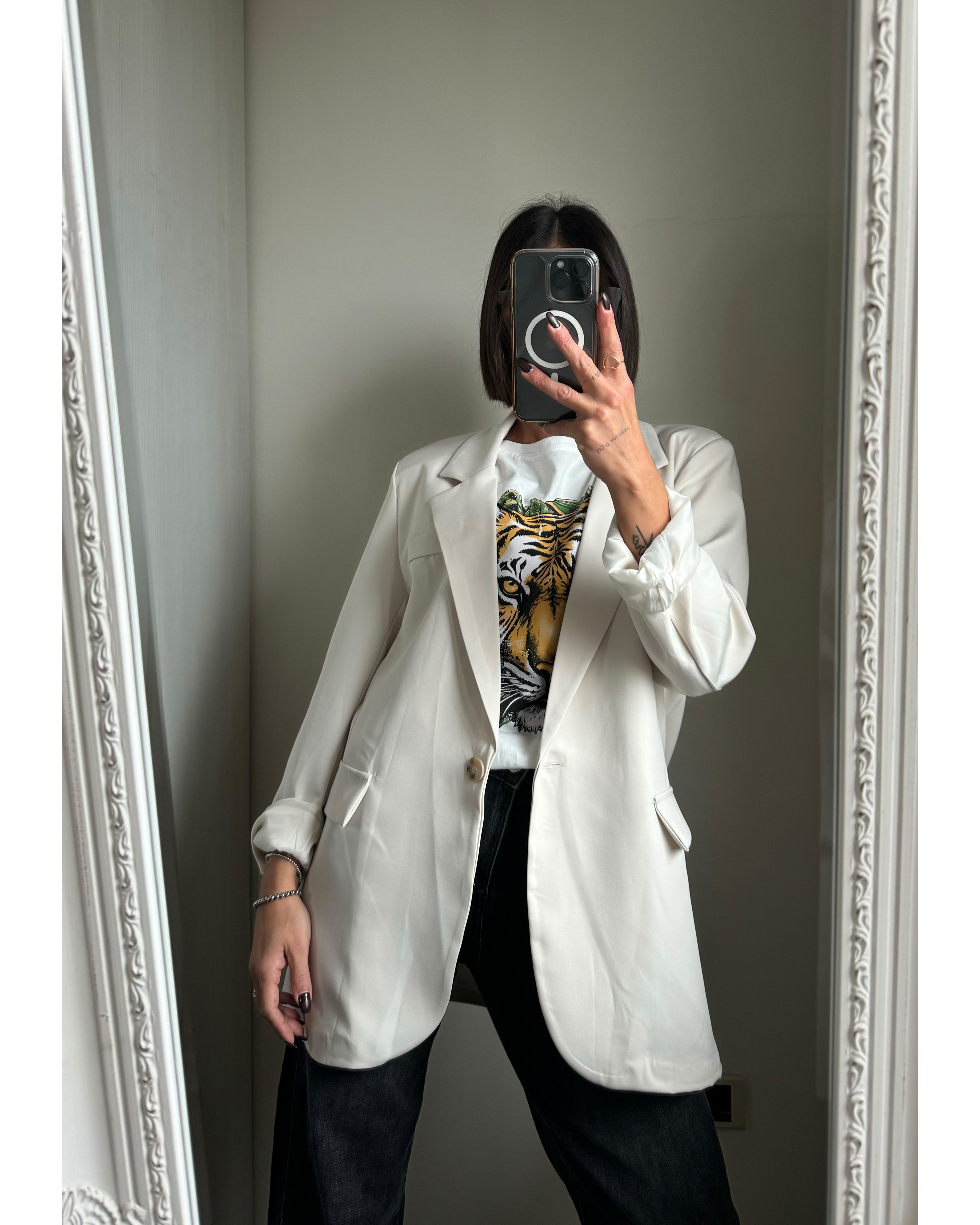 Blazer oversize cream
