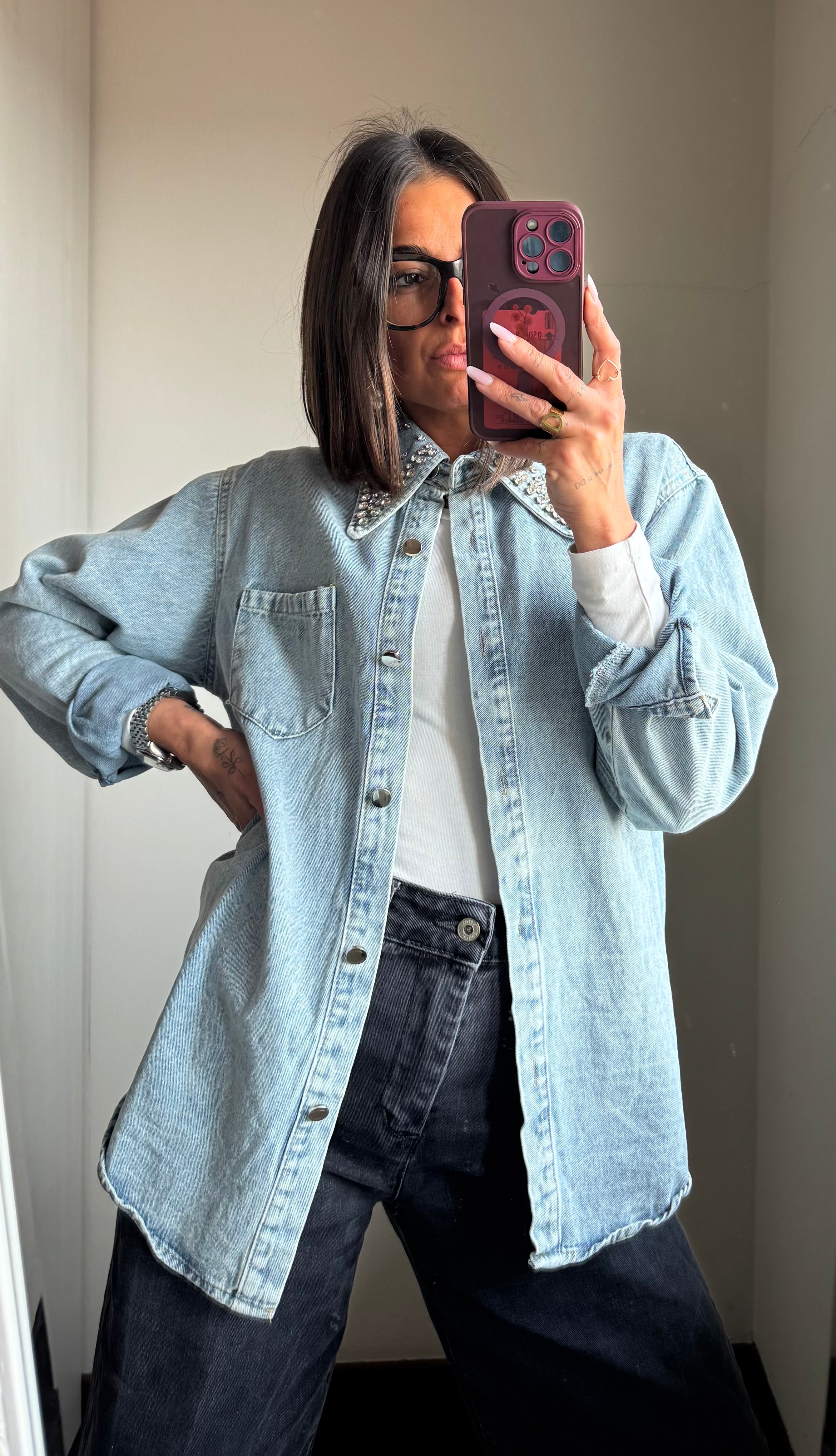 Giacca a camicia bijoux