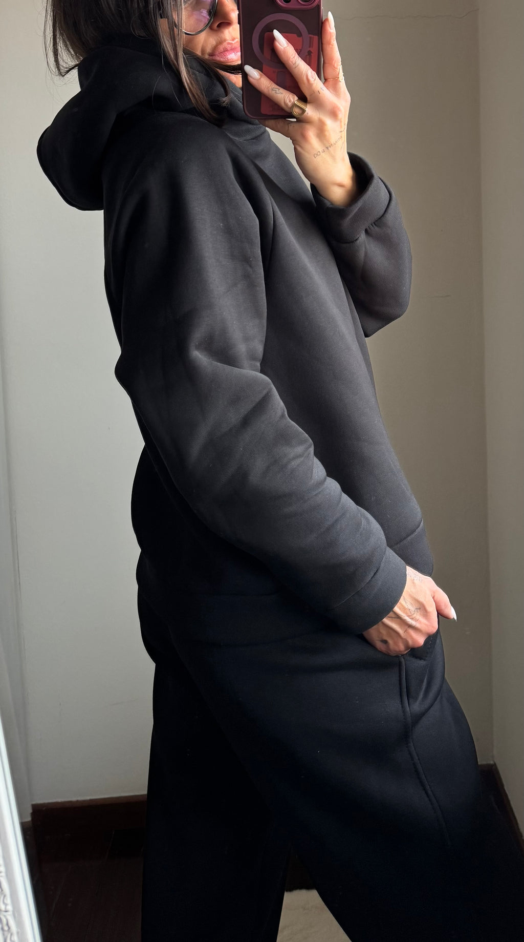 Coordinato tuta felpato