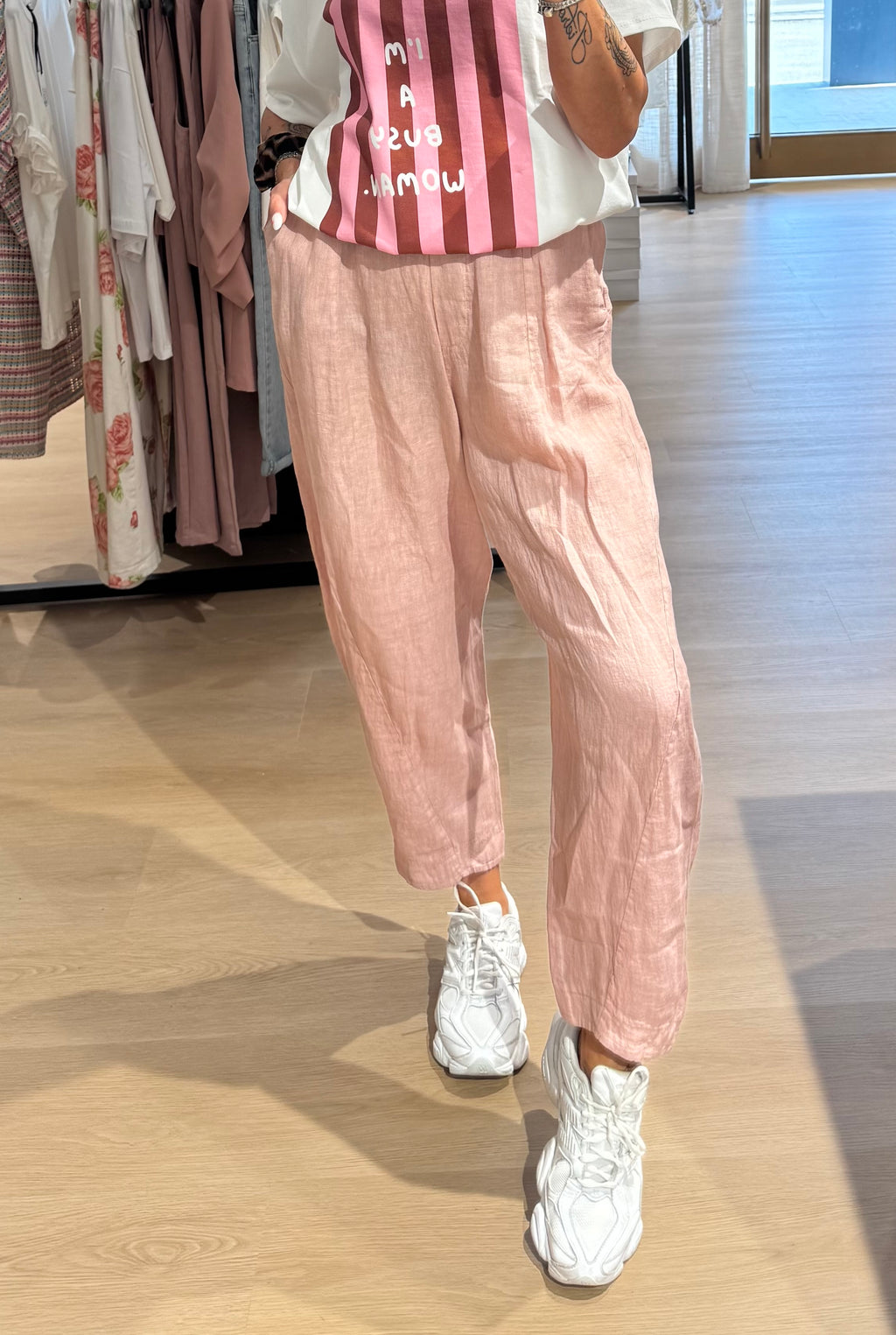 Pantalone queen lino
