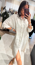 Abito a camicia in lino