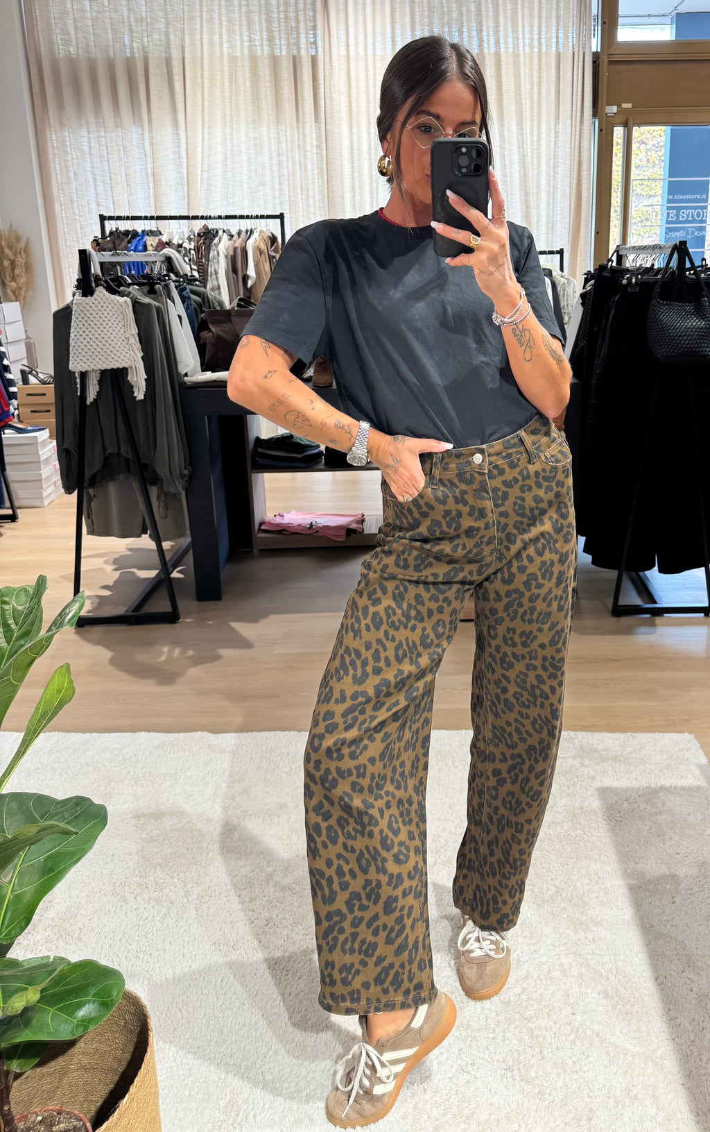 Jeans baggy macula