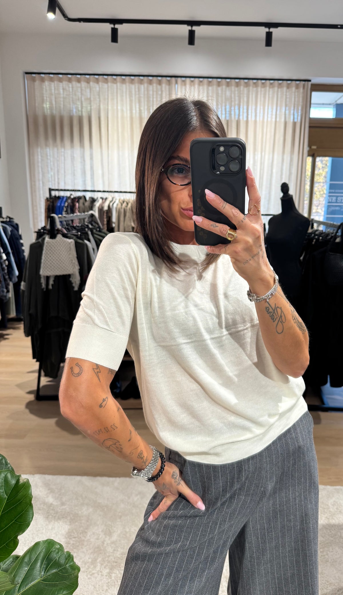 Maglia in filo mezza manica