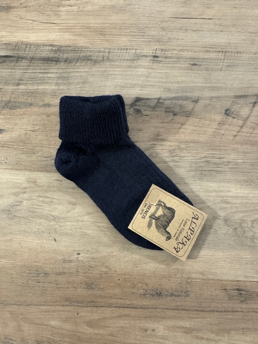 Calzino alpaka con risvolto