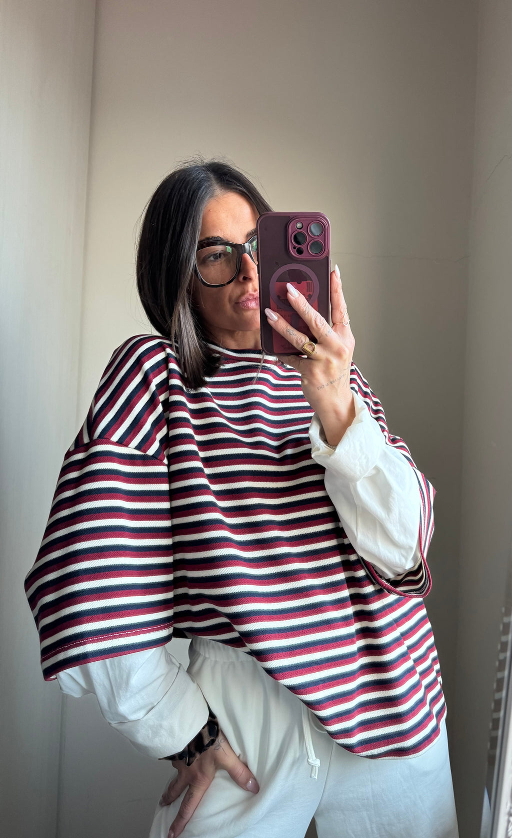 Maglia over con inserti Lumina