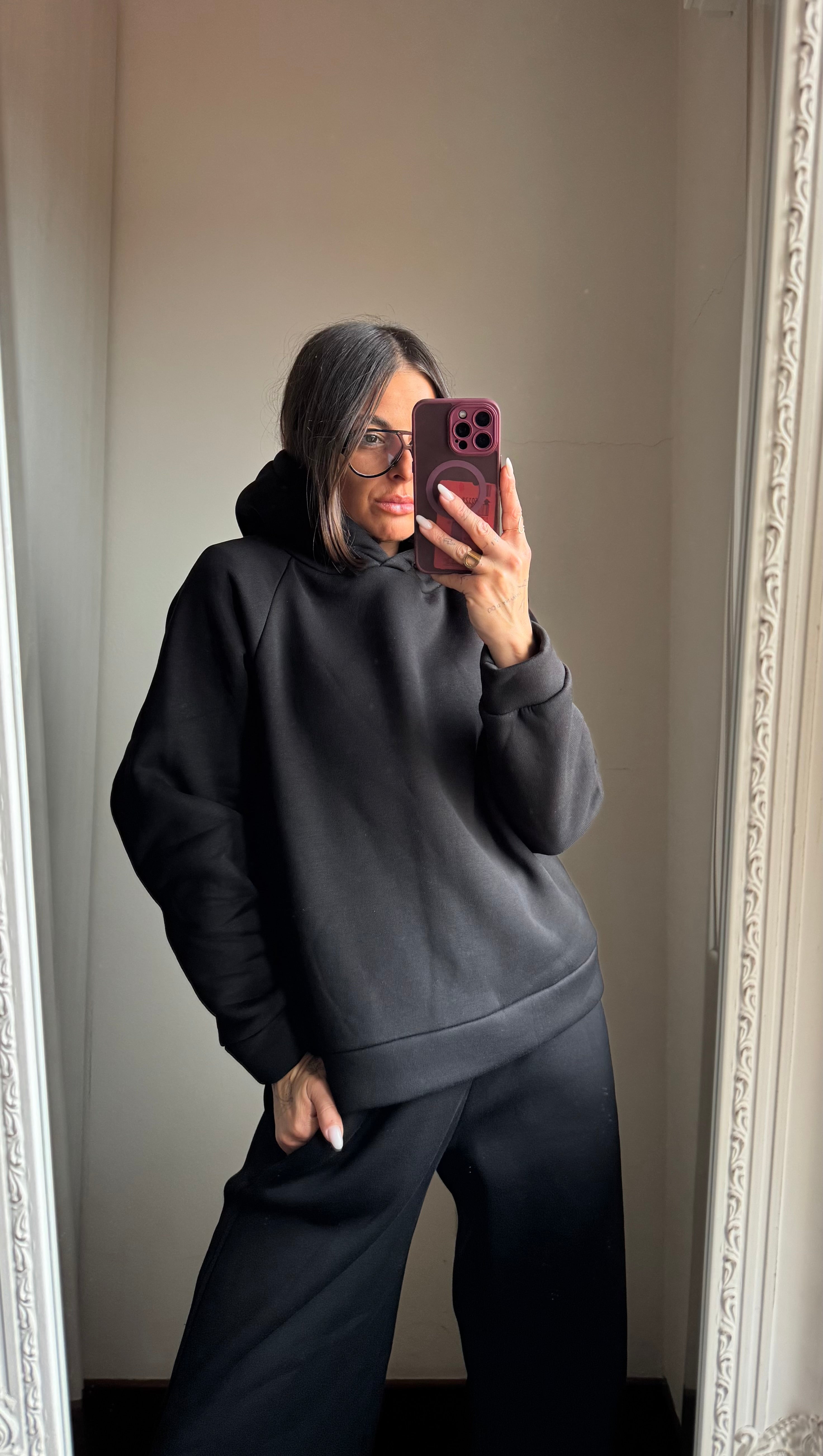 Coordinato tuta felpato