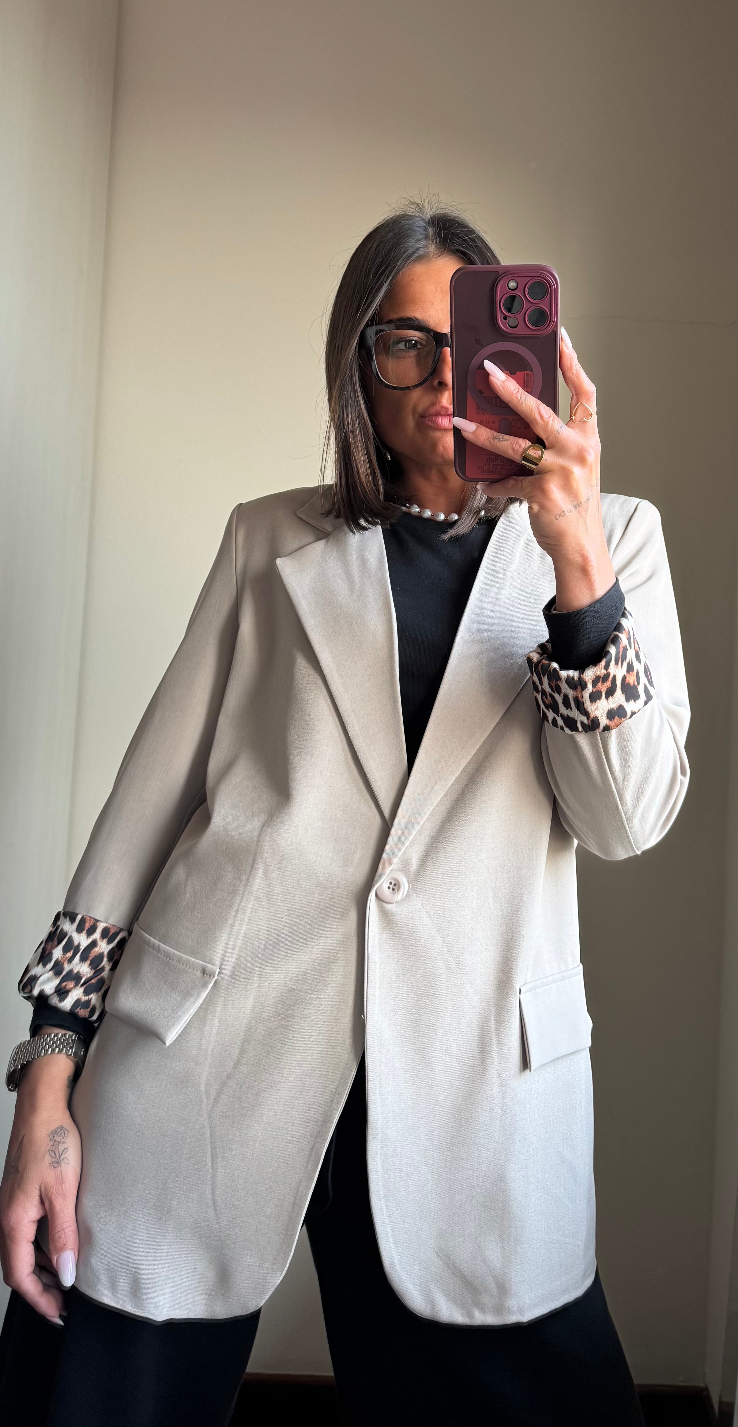 Blazer interno macula con bottone