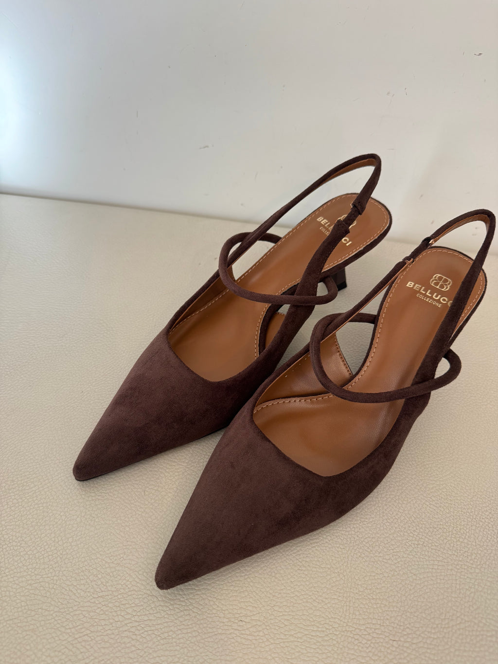 Slingback scamosciata